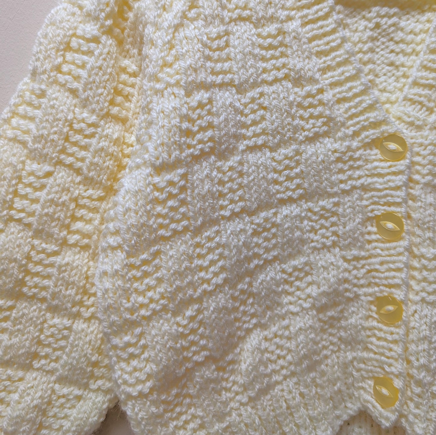 Lemon Handknit Cardigan 1-2 years - Personalised