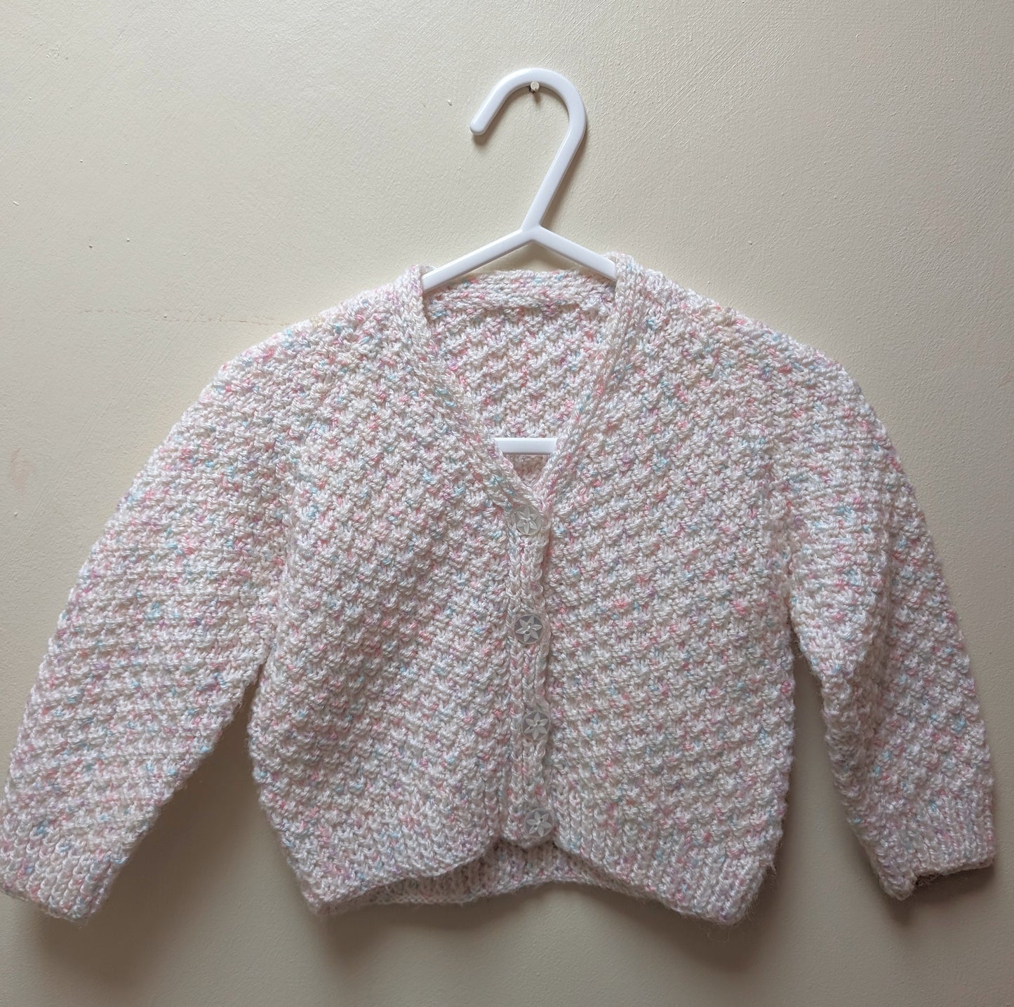 Speckled Handknit Cardigan 12-18 Months - Personalised