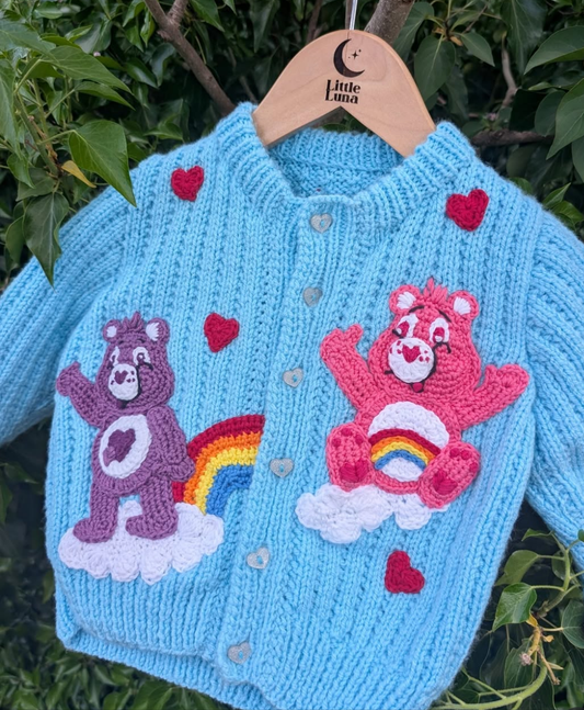 Care Bears 90s Handmade Knit 2-3 years 🩵