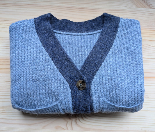 Age 3-4 Blue Colour Block Knit for Custom Slots