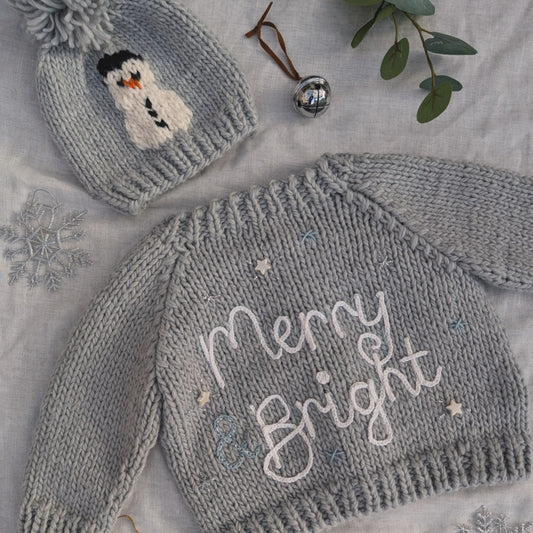 Merry & Bright Cardigan and Hat Set Age 1-2 years