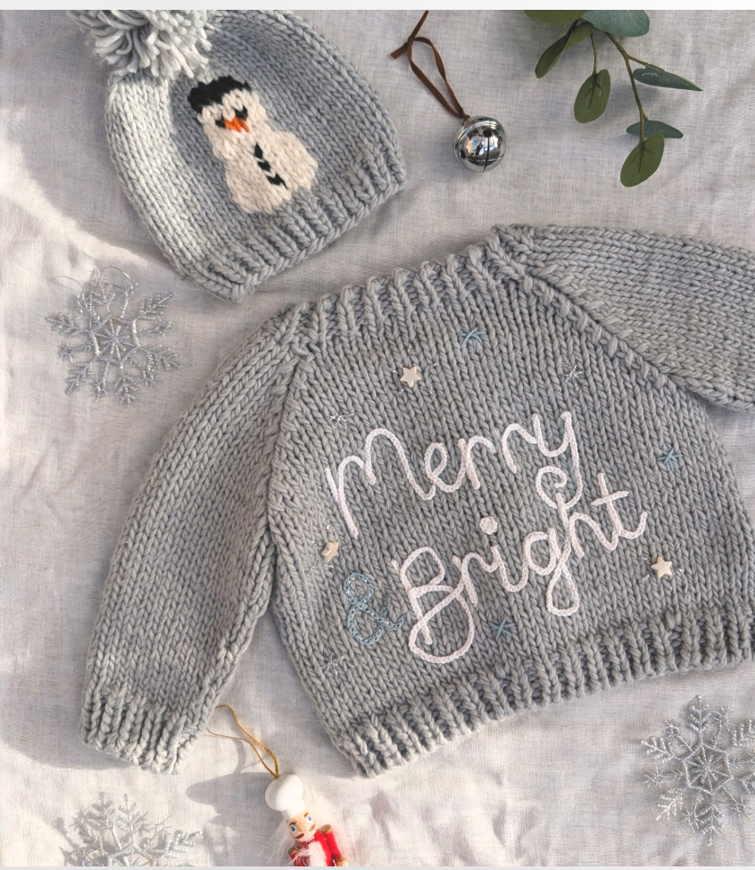 Merry & Bright Cardigan and Hat Set Age 1-2 years