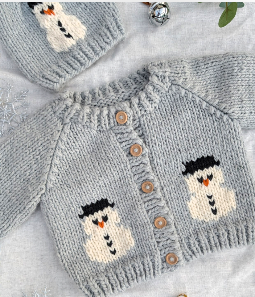 Merry & Bright Cardigan and Hat Set Age 1-2 years